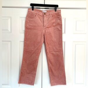 LOFT Blush Corduroy Straight Leg Pants